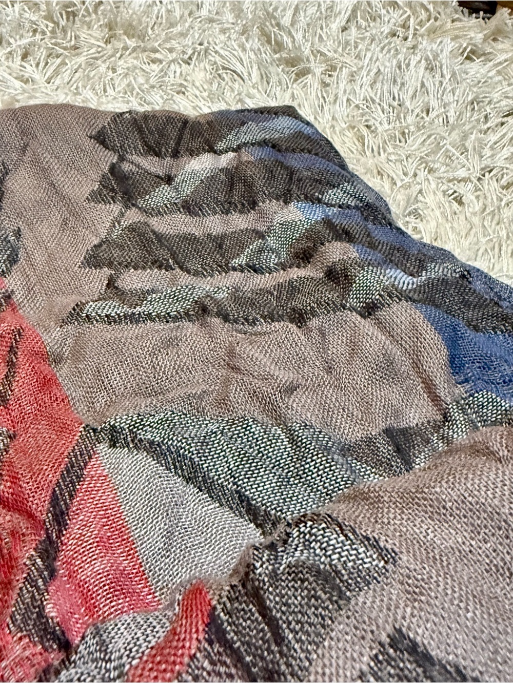 Boho Multicolor Infinity Scarf Geometric Tribal Print Lightweight Wrap Nordstrom - Picture 5 of 8